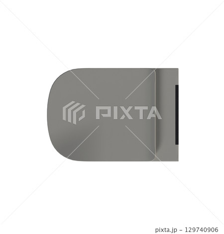 Lavatory pan isolated on a transparent background, bidet, 3D illustration, and CG render 129740906
