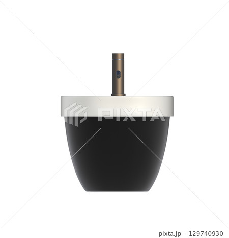 Lavatory pan isolated on a transparent background, bidet, 3D illustration, and CG render 129740930