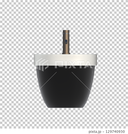 Lavatory pan isolated on a transparent background, bidet, 3D illustration, and CG render 129740930