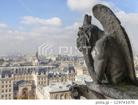 Chimera on Notre Dame de Paris 129741070
