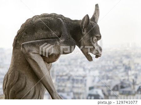 Chimera on Notre Dame de Paris 129741077