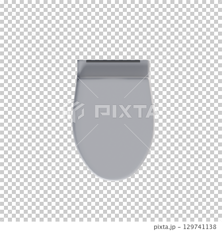 Lavatory pan isolated on a transparent background, bidet, 3D illustration, and CG render 129741138