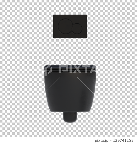 Lavatory pan isolated on a transparent background, bidet, 3D illustration, and CG render Lavatory pan isolated on a transparent background, bidet, 3D illustration, and CG render 129741155