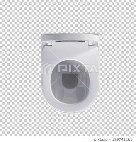 Lavatory pan isolated on a transparent background, bidet, 3D illustration, and CG render 129741165