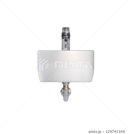 Lavatory pan isolated on a transparent background, bidet, 3D illustration, and CG render Lavatory pan isolated on a transparent background, bidet, 3D illustration, and CG render 129741169