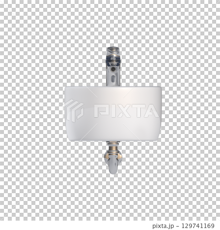 Lavatory pan isolated on a transparent background, bidet, 3D illustration, and CG render Lavatory pan isolated on a transparent background, bidet, 3D illustration, and CG render 129741169