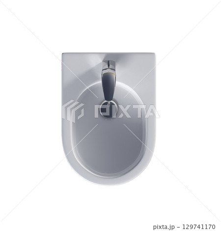 Lavatory pan isolated on a transparent background, bidet, 3D illustration, and CG render Lavatory pan isolated on a transparent background, bidet, 3D illustration, and CG render 129741170