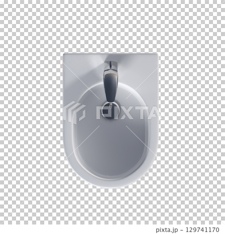 Lavatory pan isolated on a transparent background, bidet, 3D illustration, and CG render Lavatory pan isolated on a transparent background, bidet, 3D illustration, and CG render 129741170