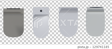 Lavatory pan isolated on a transparent background, bidet, 3D illustration, and CG render Lavatory pan isolated on a transparent background, bidet, 3D illustration, and CG render 129741185