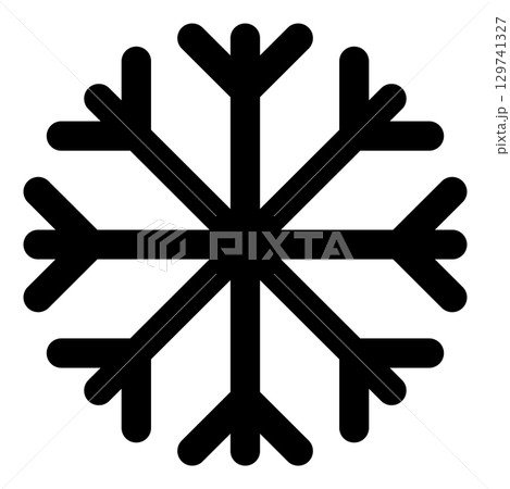 雪の結晶のアイコンイラスト 雪の結晶のアイコンイラスト 129741327