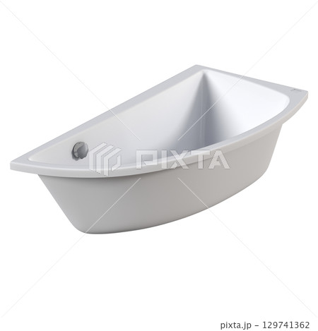 bathtub isolated on a transparent background, 3D illustration, and a CG render bathtub isolated on a transparent background, 3D illustration, and a CG render 129741362