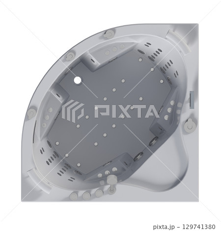bathtub isolated on a transparent background, 3D illustration, and a CG render 129741380