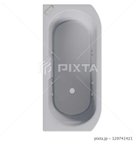 bathtub isolated on a transparent background, 3D illustration, and a CG render 129741421