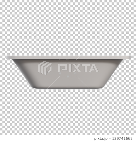 bathtub isolated on a transparent background, 3D illustration, and a CG render bathtub isolated on a transparent background, 3D illustration, and a CG render 129741665
