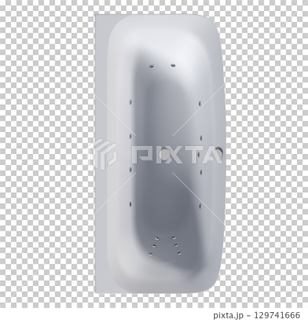 bathtub isolated on a transparent background, 3D illustration, and a CG render bathtub isolated on a transparent background, 3D illustration, and a CG render 129741666