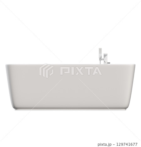 bathtub isolated on a transparent background, 3D illustration, and a CG render bathtub isolated on a transparent background, 3D illustration, and a CG render 129741677