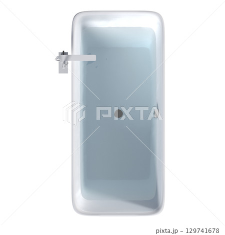 bathtub isolated on a transparent background, 3D illustration, and a CG render 129741678
