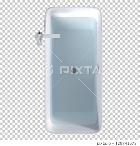 bathtub isolated on a transparent background, 3D illustration, and a CG render 129741678