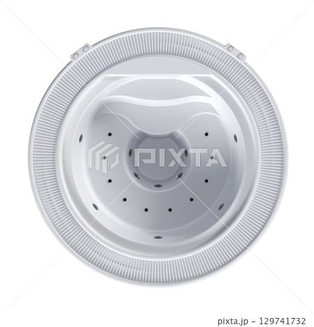 bathtub isolated on a transparent background, 3D illustration, and a CG render bathtub isolated on a transparent background, 3D illustration, and a CG render 129741732