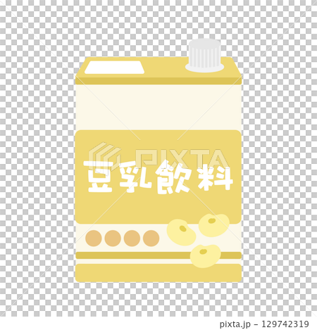 Soy milk drink in a paper carton illustration Soy milk drink in a paper carton illustration 129742319