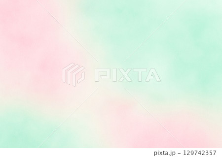 パステルピンクとミントグリーンが重なる爽やかな背景 パステルピンクとミントグリーンが重なる爽やかな背景 129742357