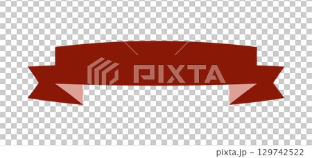 簡單的紅色絲帶標籤 129742522