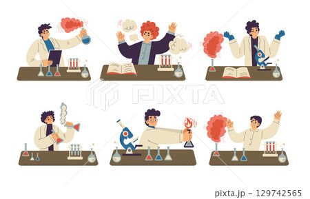 Dynamic and Engaging Laboratory Scenes...のイラスト素材 [129742565] - PIXTA