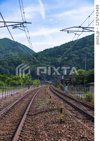 JR奈良井駅付近の風景 129743489