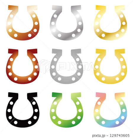 蹄鉄 アイコン セット 蹄鉄 アイコン セット 129743605
