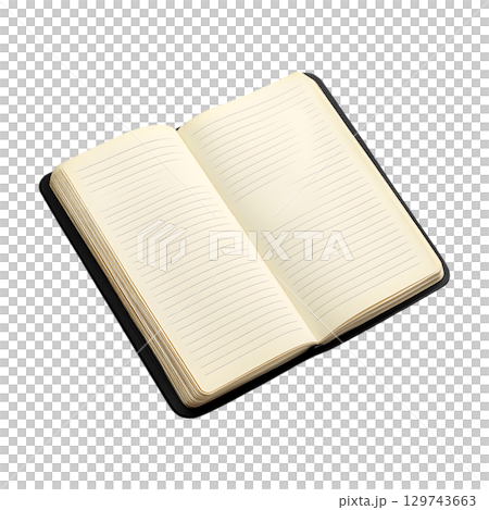 Elegant Dot Grid Notebook Perfect for Journaling  NoteTaking On Transparent Background 129743663
