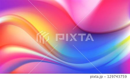 Abstract fluid iridescent wave Vector flow background. 129743759