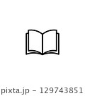black Book icon illustration isolated on white background. open book icon vector. ebook icon 129743851
