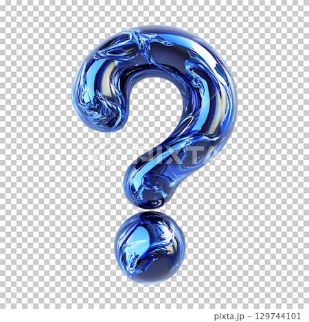 Blue Metallic Question Mark 3D Render Enigma Inquiry Uncertainty Problem Solving Concept On Transparent Background Blue Metallic Question Mark 3D Render Enigma Inquiry Uncertainty Problem Solving Concept On Transparent Background 129744101