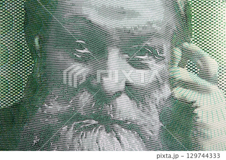 John Boyd Dunlop a closeup portrait from Northern Irish money 129744333