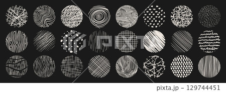 Crosshatch texture patterns set Crosshatch texture patterns set 129744451