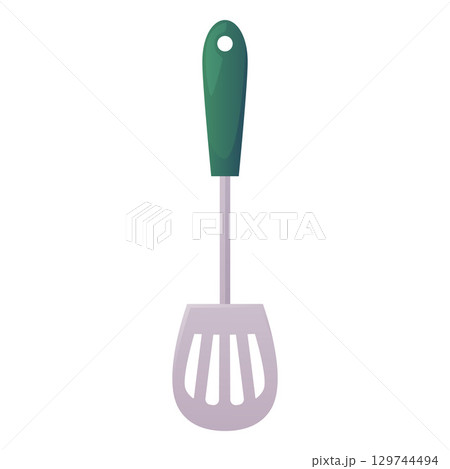 Confectionery sieve tool for homemade cooking vector flat icon, kitchen equipment for stir and strain, colander utensil 129744494