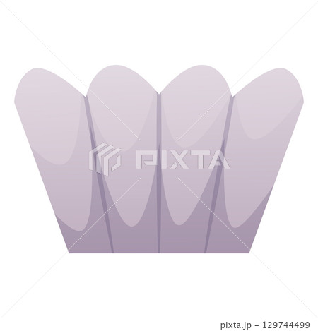 Cupcake form flat vector icon, silicone cup mold for cooking muffin, brownie or cupcake bakery container, confectionery 129744499