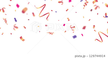confetti background Stunning colors that zigzag down for the celebration. Festive decoration vector illustration confetti background Stunning colors that zigzag down for the celebration. Festive decoration vector illustration 129744914