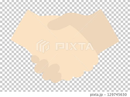 Business handshake illustration symbolizing partnership and contract 129745630