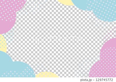 柔和圓點框架設計的向量插圖 | 框架，柔和，圓點，背景， 129745772