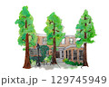 水彩で描いた住宅 129745949