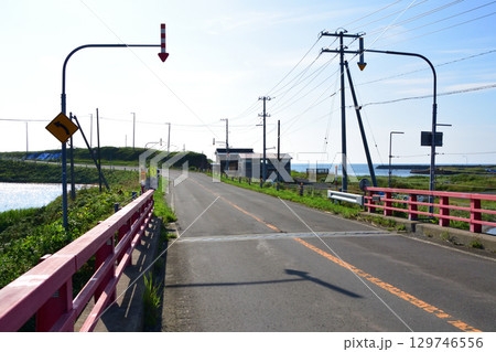 北海道根室市道道35号納沙布岬から協力橋までの風景 北海道根室市道道35号納沙布岬から協力橋までの風景 129746556