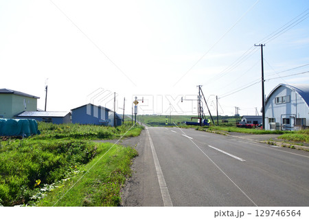 北海道根室市道道35号納沙布岬から協力橋までの風景 北海道根室市道道35号納沙布岬から協力橋までの風景 129746564