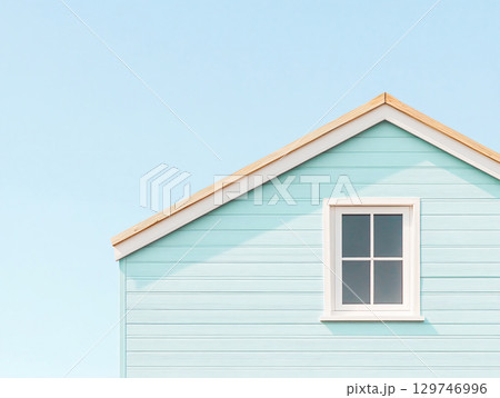 Architectural detail of small window. AI Generated. 129746996