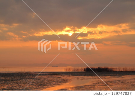 荒尾市 海岸 夕暮れ、 荒尾市 海岸 夕暮れ、 129747827