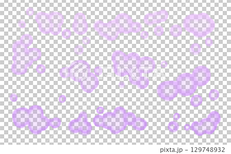 水彩スプラッタ液体パターン(紫) 水彩スプラッタ液体パターン(紫) 129748932