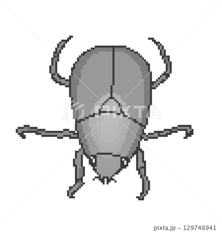 黄金虫_ドット絵(黒) 129748941