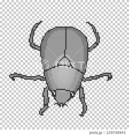 黄金虫_ドット絵(黒) 129748941