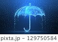 Vector umbrella rain protection. 129750584