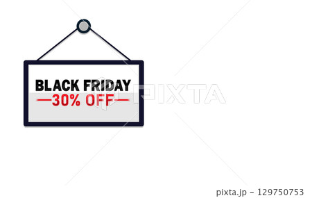 Black Friday Sale 30% Off Sign 129750753